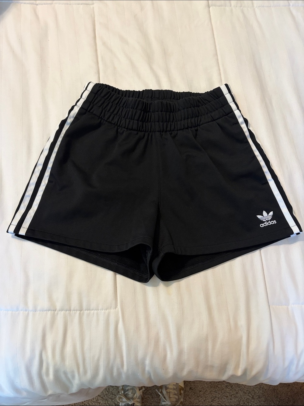 adidas originals Black Athletic Shorts with White 3-Stripes